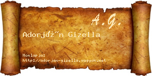 Adorján Gizella névjegykártya