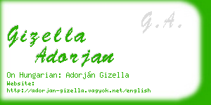 gizella adorjan business card